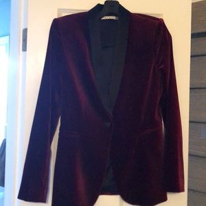 Burgundy velvet Blazer